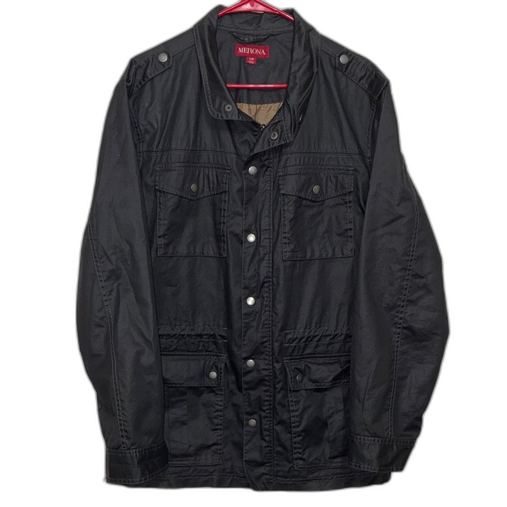 Merona Men's Dark Gray Military Utility Jacket - L